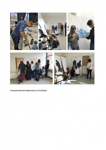 Malprozess im Kunstsaal